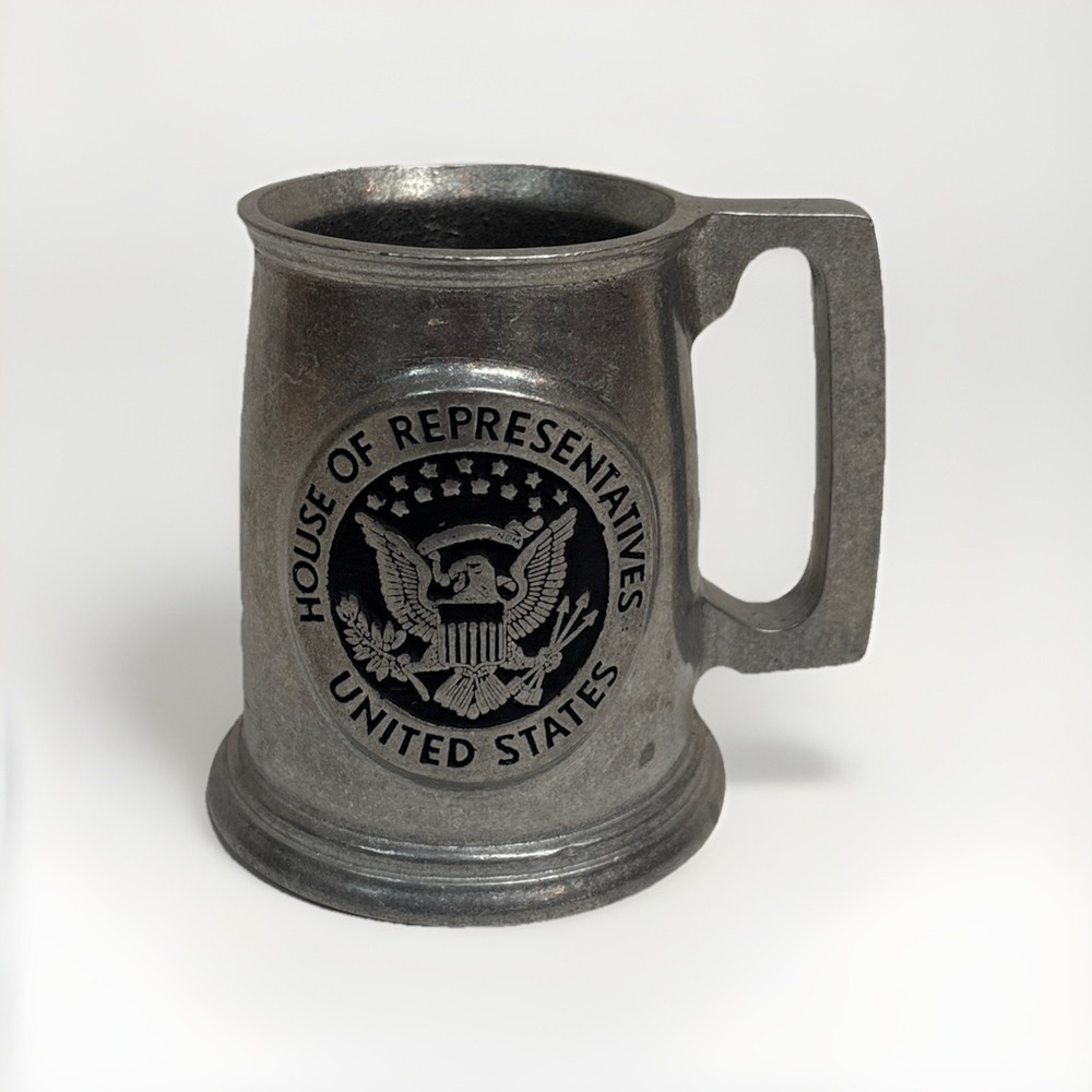 Vintage RWP Wilton Armetale House Of Representatives Pewter Stein Mug Tankard